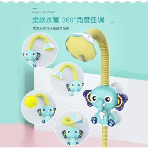 Super Cute Elephant Water Spraying Tool Faucet Shower Electric Water Spray Toy For Baby Kids Swimming Bathroom Funny Toy