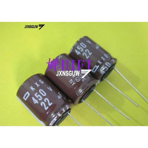 20PCS NIPPON KXG 450V22UF 16X20MM NCC long life electrolytic capacitor 22UF/450V CHEMI-CON 105 degrees 22uF 450V