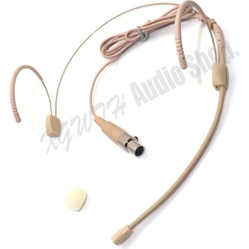 Xgwth Omnidirectional Head Wearing Headset Microphone Condenser Headworn Mic for Shure Wireless System Body-Pack Transmitter