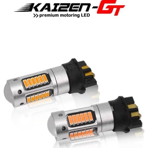 2pcs 12V No hyper flash Amber Error free PWY24W PW24W LED Bulbs For Audi A3 A4 MK7 Golf CC Ford Fusion Front Turn Signal Light