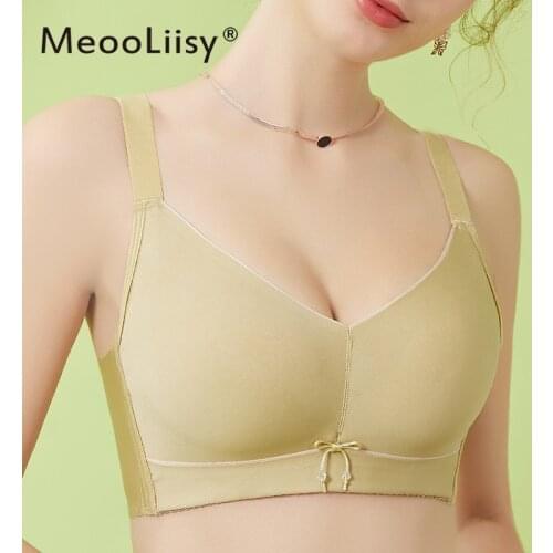 MeooLiisy Plus Size Bra Sexy Lingerie Thick Cup Bras for Women Solid Padded Underwear Push Up Brassiere Femme Women Bras
