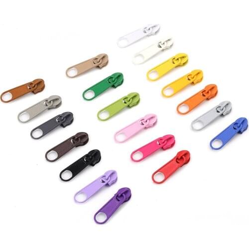 50 Pcs Metal Zipper Head Auto Lock For Metal Or Nylon Zippers Slider Zip Repari Kit DIY Bags Garment Sewing Accessories 27x7mm