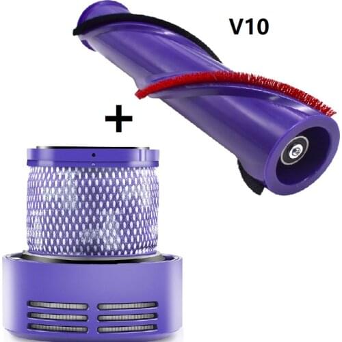 Brush Roll Washable Filter Hepa Replacement Kit Compatible For DYSON V10 Cordless Brushroll Cleaner Head Brush Bar Roller Parts