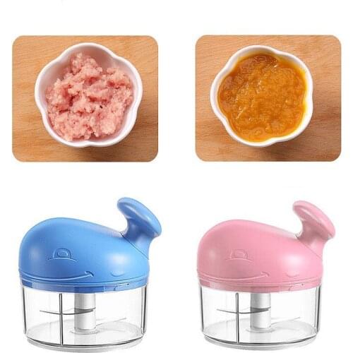 Cartoon whale Garlic Presses Mini Pounding Paster Food Shredder Manual Garlic Device Baby Food Machine Hand Cutter Kitchen