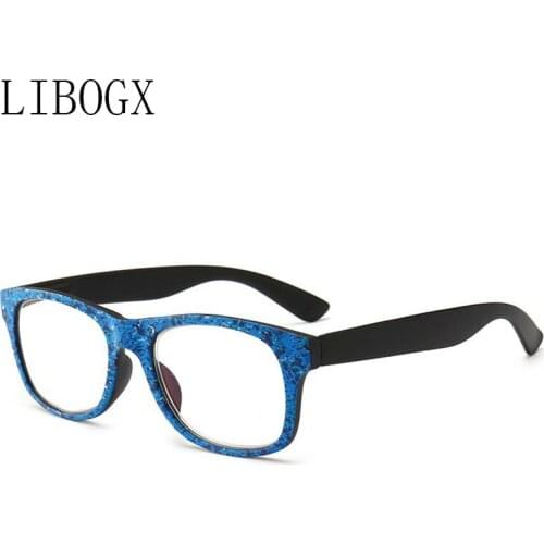 LIBOGX Anti-Blue Reading Glasses Womens New Fashion UV400 Anti-Radiation Reading Glasses Men