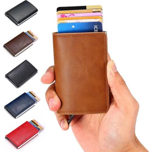 New Card Holder for Men Wallets Money Bag Male Vintage Short Wallet Small Smart Wallets Mini Slim Wallets Purses Metal New