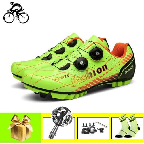 Cycling Shoes Mens Self-locking Mountain Bike Sneakers Sapatilha Ciclismo Mtb SPD Pedals Breathable Bicycle Riding Sport Shoes