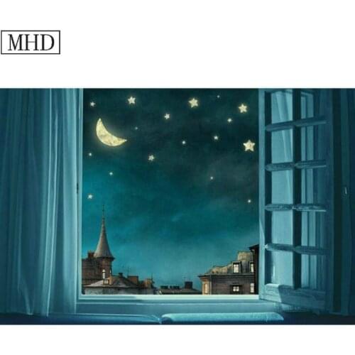 New diy 5D diamond painting kit night view for home decoration square full 3D diamond mosaic embroidery kids gift