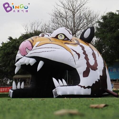 Customized 4x4.3x3.6 Meters Inflatable Tiger Model Tunnel For Decoration - BG-T0222
