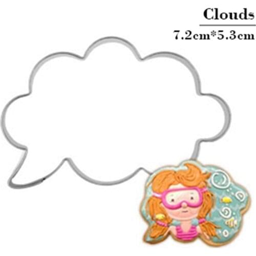 Cloud Frame Cutter Cake Baking Cookie Egg Dessert Decoration Metal Mold Chopper Fruit Vegetable Tools Kitchen Accessories Stamp