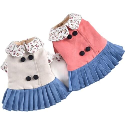 Pet Dress Winter Dog Clothes Cute Princess Skirt Girl Dog Clothing Dresses Puppy Apparel Warm Pet Outfit Dog Costume Apparel