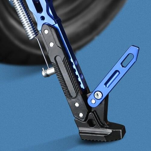 1PC Motorcycle Kickstand Kick Bracket Foot Side Stand for Motorbike Adjustable Kickstand Moto CNC Kick Stand Parking Bracket
