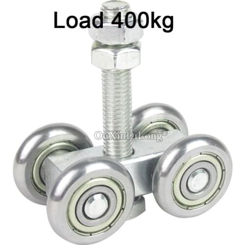2PCS Sliding Door Hanging Pulley Heavy-Duty Sliding Door Hanging Wheel Industrial Warehouse Track Bearing Load 450KG GF268