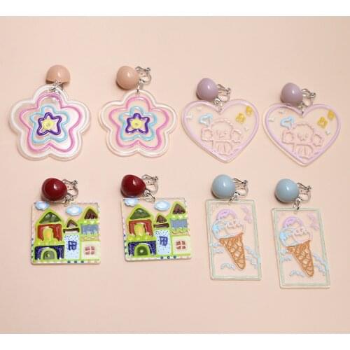 Resin Art Relief Famous Painting Resin Charms Dinosaurs Heart Charms 10pcs/lot For DIY Fashion Drop Earring Making Accessories