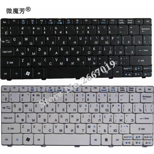RU V New FOR ACER D255 D256 D257 D260 D270 EM350 N55C ZH9 ZE6 ONE 522 533 532G AO532h 532H 521 AO522 Laptop Keyboard Russian