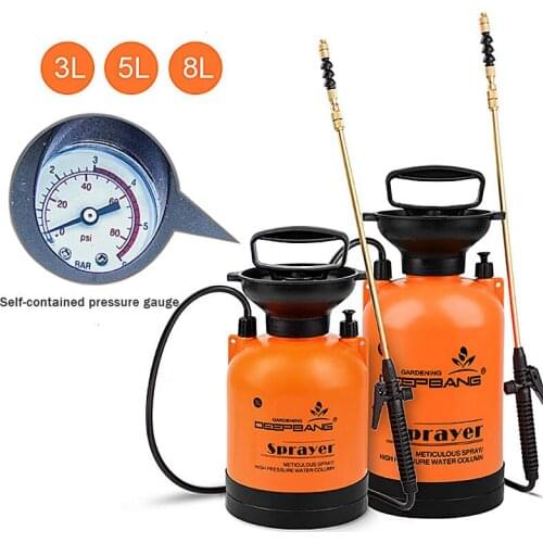 Garden Pressure Sprayer Irrigation Flower Plant Comes With Pressure Gauge Watering Can Pesticide Fertilizer Spray Tool