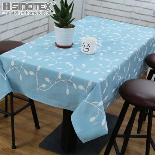 Pastoral Table Cloth Table Cover Embroidered Tablecloth Leaves Rectangle Cotton&Polyester Home Kitchen Dining Room Wedding Woven