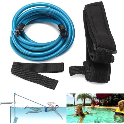 Swimming resistance special strength training elastic rope adjustable adult children swimming training seat belt exercise rope