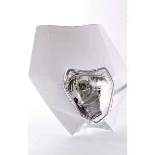 Universal Motorcycle Headlight Fairing Headlamp Mask Grimace Light For KTM Off-road