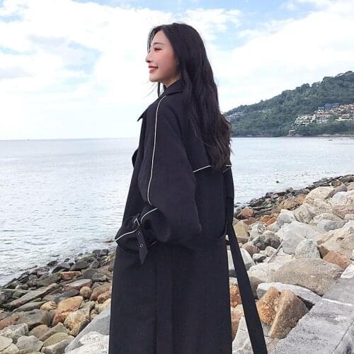 Windbreaker Women Medium Long 2019 New Spring and Autumn Dress Womens Ins Fashion Autumn Jacket Womens Korean Version