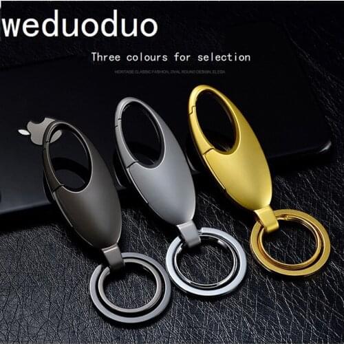 Weduoduo Metallic Key Holders Fashion Mini Key Organizers Three Colours Luxury Double Ring Key Wallets Wearproof Key Chain Gifts