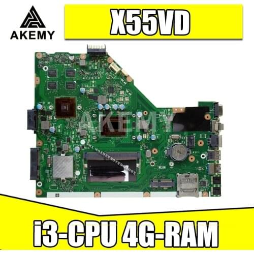 X55VD Motherboard i3-4G For Asus X55VDR X55V X55C laptop Motherboard X55VD Mainboard X55VD Motherboard test 100% OK