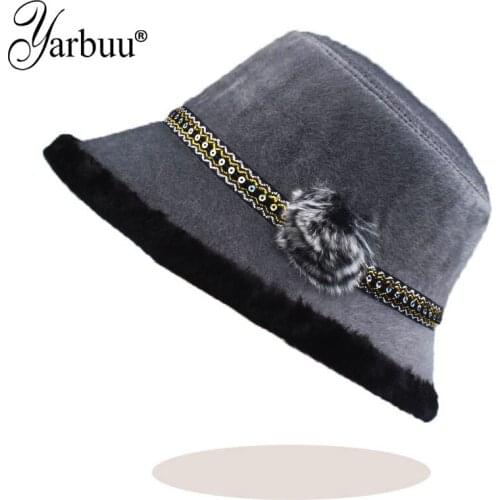 [YARBUU] 2018 new brand fedoras hat for women high quality winter hats Solid color and Casual lady Fedora cap drop shipping