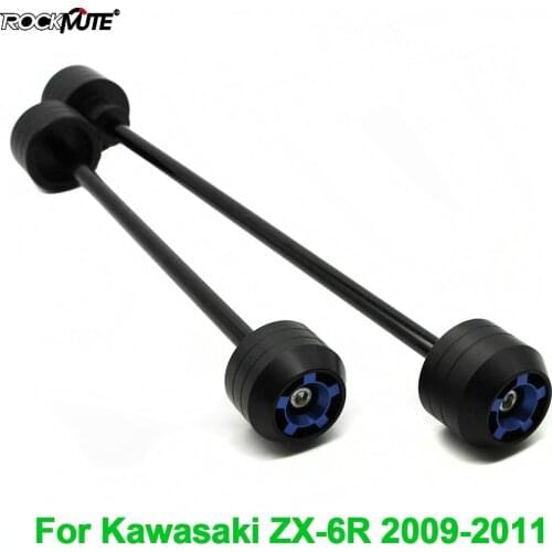Front Rear POM Motorcycle Axle Fork Wheel Slider Falling Protector For Kawasaki ZX-6R ZX6R 2009 2010 2011