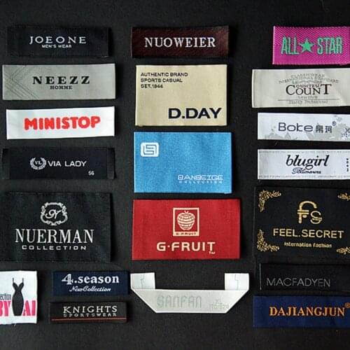 Free shipping Fashion garment label customized with own logo etiquetas personalizada