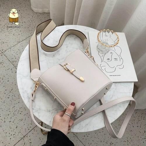 BeibaobaBag female new Korean version of the wild bucket bag simple small bag large capacity Fashion Shoulder Crossbody