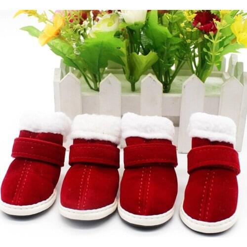 Winter Pet Dog Shoes For Small Dogs Warm Fleece Puppy Pet Shoes Waterproof Dog Snow Boots Chihuahua Yorkie Shoes Pet Products