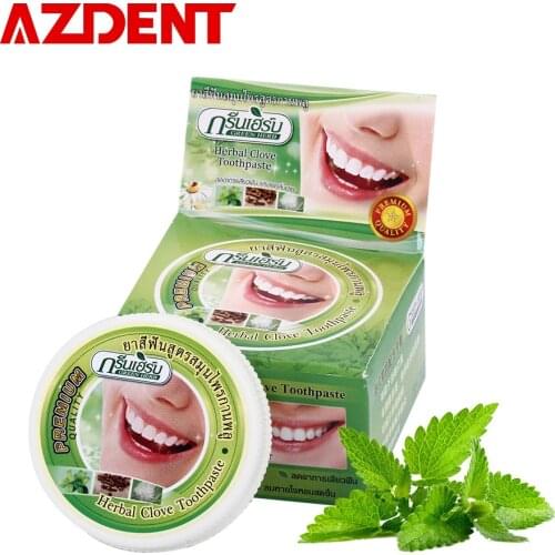 AZDENT Natural Teeth Whitening Toothpaste 10g/25g Coconut Herb Mint Flavor Strong Formula Tooth Gel Whitener Toothbrush Cleaning