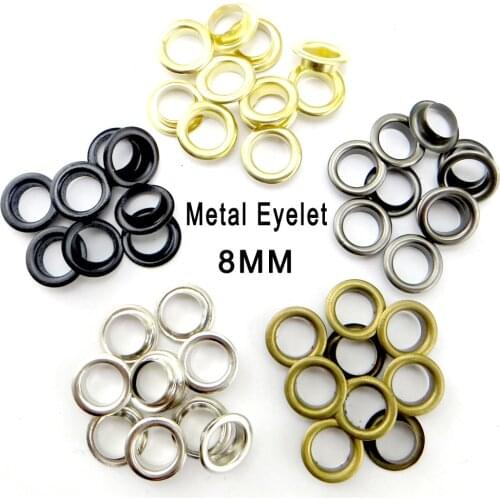 200PCS 13*3.5*8MM METAL gold EYELET button sewing clothes accessory ROUDN buttons eyelets ME-036