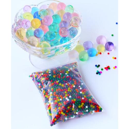 10000pcs color water-absorbing beads crystal soil growth water polo hydrogel pearl ball educational toy furniture decoration