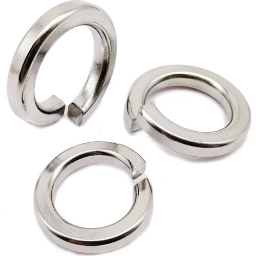 2/5/10/50/100pcs M1.6 M2 M2.5 M3 M3.5 M4 M5 M6 M8 M10 M12 M16 to M24 304 Stainless Steel Spring Split Lock Washer Elastic Gasket