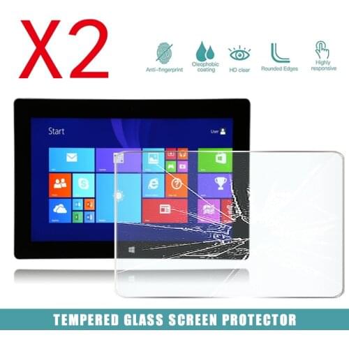 2Pcs Tablet Tempered Glass Screen Protector Cover for Microsoft Surface 2 RT Anti-Fingerprint HD Tempered Film