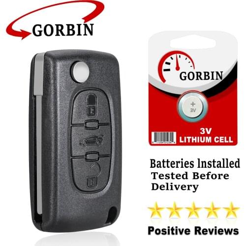 3 Buttons Car Remote Key for Peugeot 207 307 208 408 308 2005-2011 Flip Car Key ID46(PCF7941) Chip 433Mhz ASK/FSK CE0523/CE0536