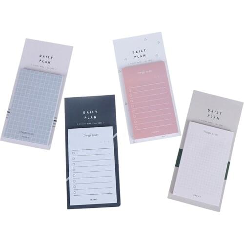 50 Sheets To Do List Notes Memo Pad Notepad Self-adhesive Day Plan Week Plan List Office Stationery