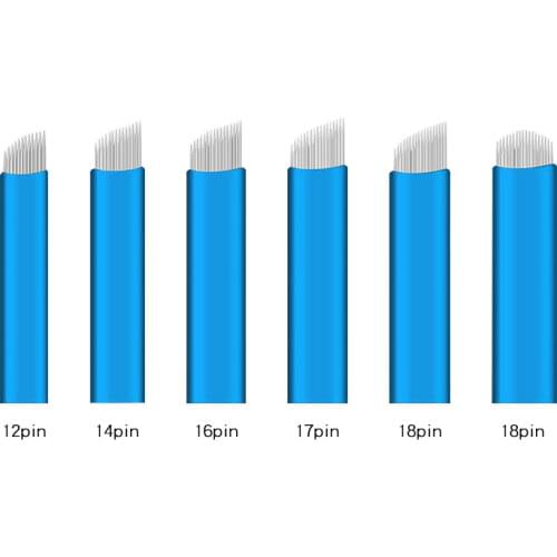 50 STKS Tattoo Naalden Tattoo Wenkbrauw Microblading Blade Permanente Make Handmatige Wenkbrauw Bevel Blades Sobrancelha Tattoo