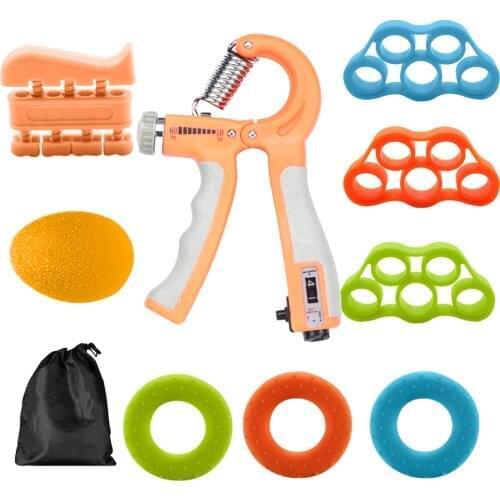 9pcs/set Spring Hand Grip Power Strength Expander For Hand Strengthener Finger Grip Power Grip Rehabilit Hand Trainer Expand