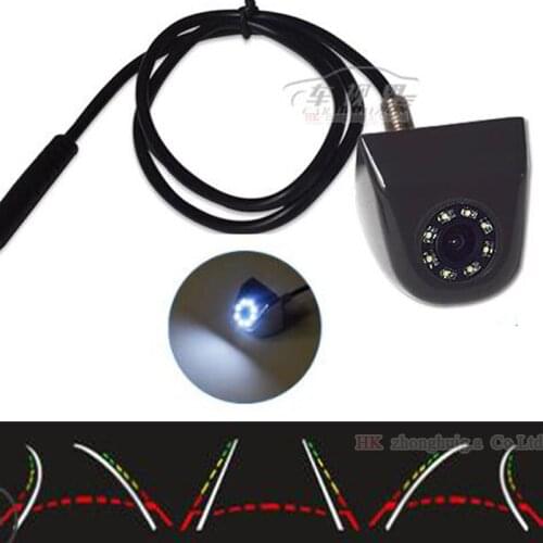 2018 Parktronic Dynamic Trajectory track Univeral Auto Parking CCD HD Car Rear view Camera Backup 8 LED Lights Reversing Camera