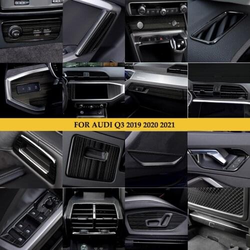 Car Styling Center Console Gear Shift Frame Cover Trim For Audi Q3 2019 2020 2021 Door Audio Speaker Frame Decoration