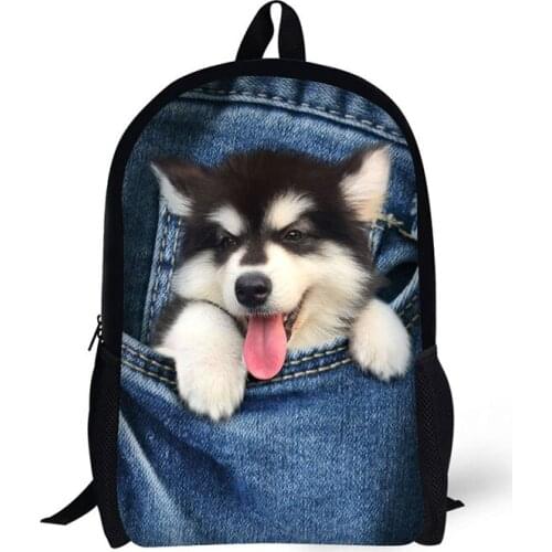 AnyFocus black Backpack Cowboy pockets animals for Teenagers Cool School Bags for Boys Mochilas Rucksack 3D Printed Bookbags