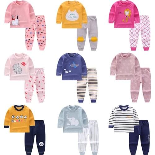 Toddler Kids Cotton Dinosaur Sleepwear boys girls Winter Pyjamas Children Homewear sets Pajamas Kids Nightwear 1 2 3 4 6 7 Yrs