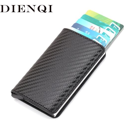 DIENQI Rfid Smart Card Men Wallet Money Bag Male Vintage Black Purse 2020 Small Magic Mini Slim Wallet Walet Thin portfel Vallet