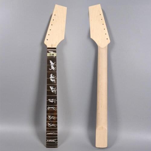 Diy maple Electric guitar neck 22fret 25.5inches handmade unfinished#S