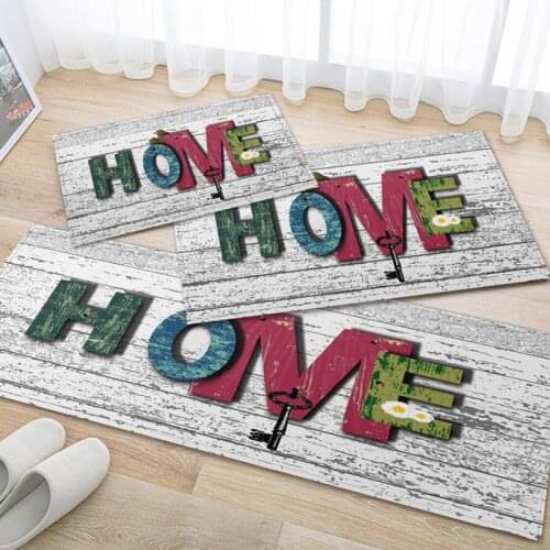 Home Printed Entrance Door Mat Long Kitchen Floor Mat Large Size Kitchen Bathroom Carpet Non-slip Rug for Living Room Bath Mat
