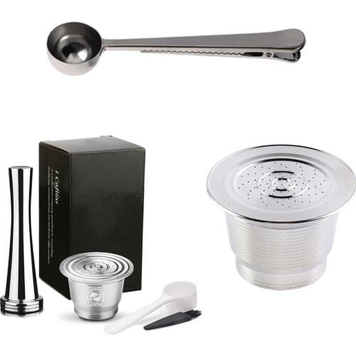 Stainless Steel Coffee Capsule For Nespresso Reutilisable Inox Refillable Crema Espress Reusable Filter Pods