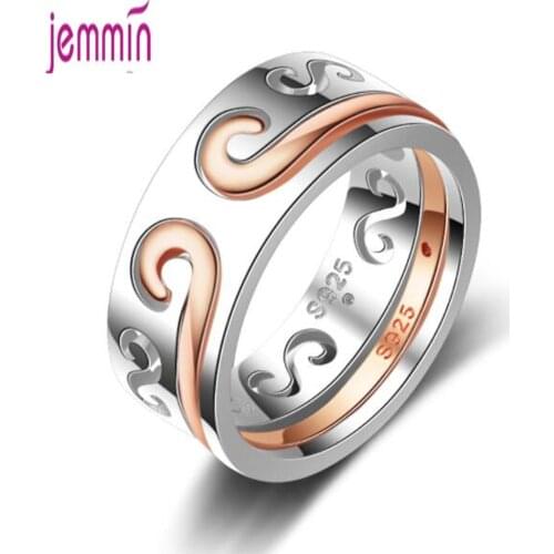 New Arrival Excellent 925 Sterling Silver Stackable Finger Rings Casual For Romantic Woman Men Banquet Accessories Gift