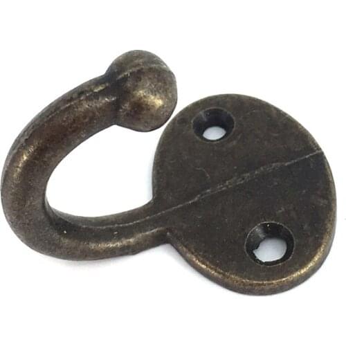 5PCS Retro Single Hanger Hook Antique Small Hooks for Clothes Coat Hat Bag Towel Hanger